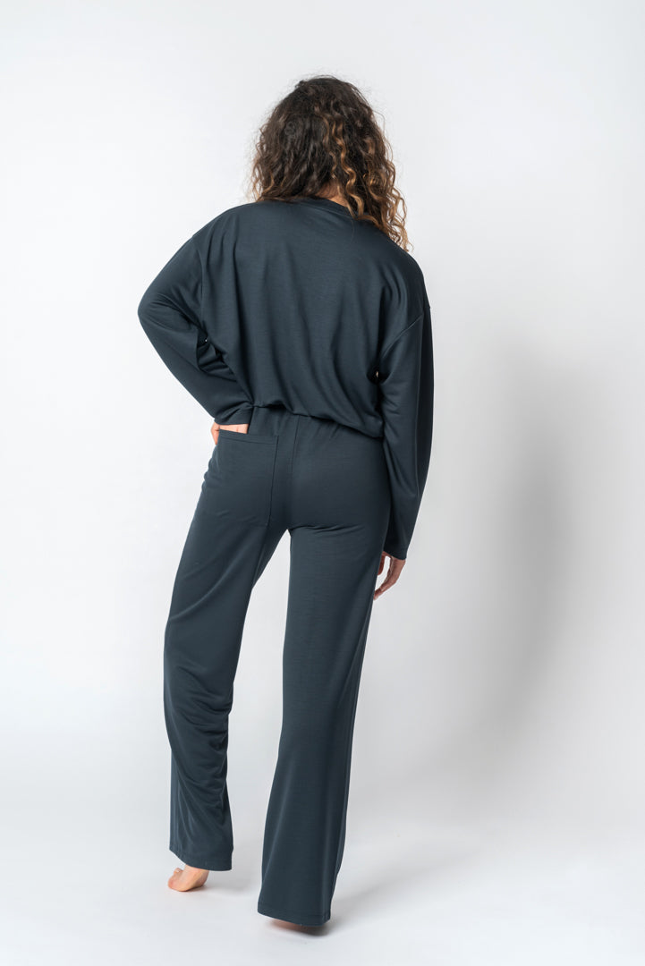 Sweatshirt em TENCEL™ Lyocell Azul - Florence
