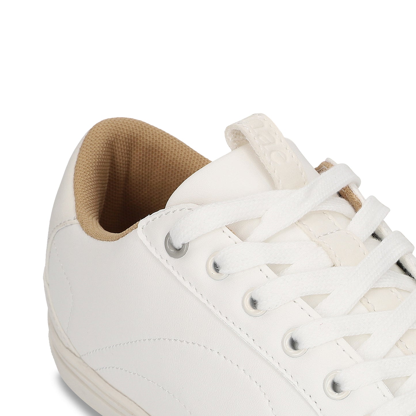 Vegan low-top white trainers unisex sneakers lace-up recycled PET microfibers