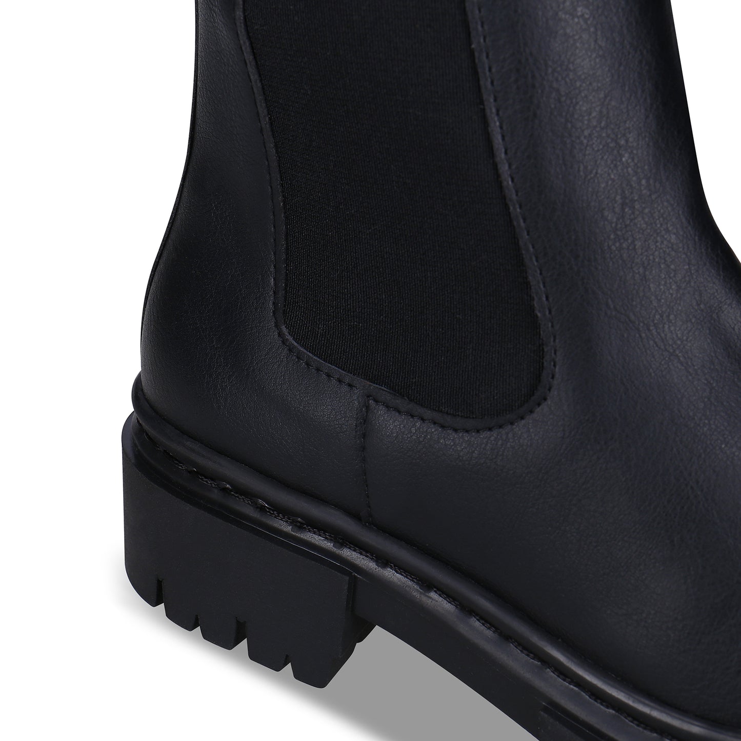 spandex panel on vegan boots | NAE Footwear store