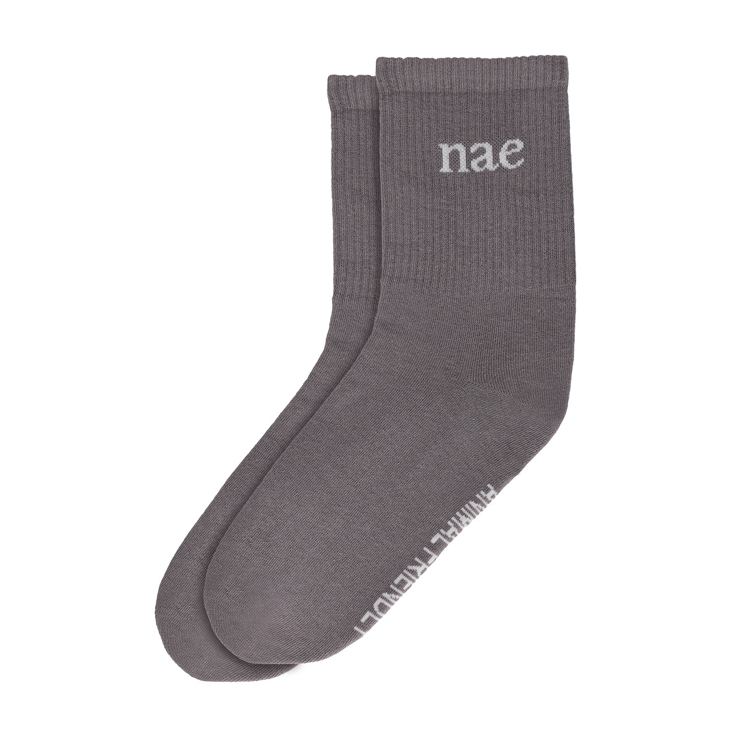 grey socks vegan cruelty-free accessories size M and L elastic