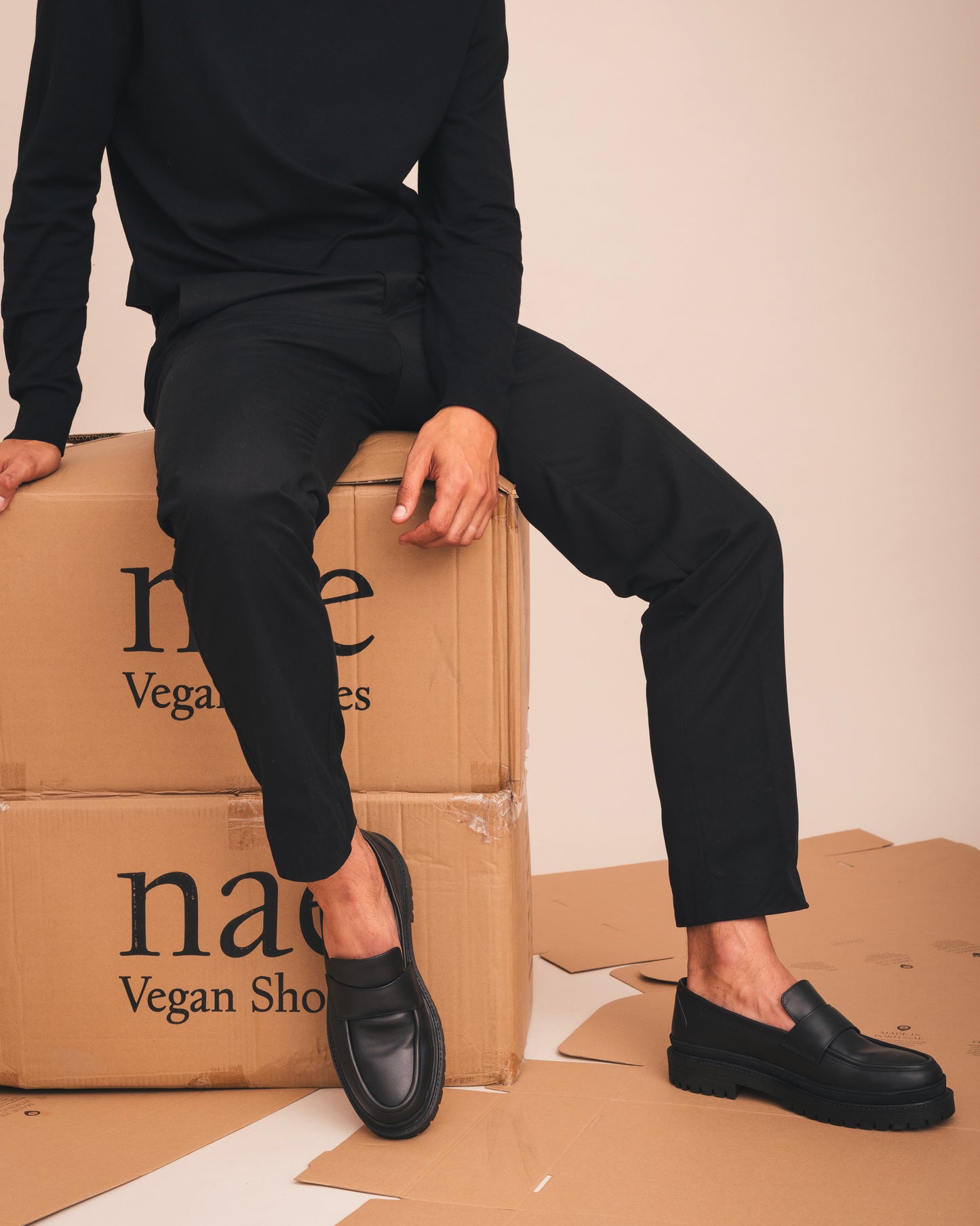 Vegane Loafer für Herren Cesar Schwarz