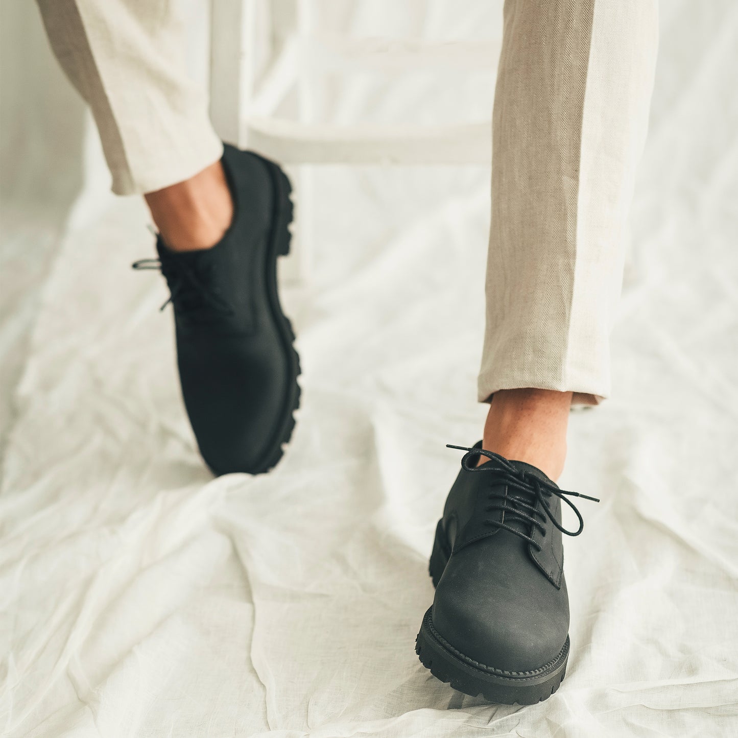 Scarpe vegane derby da uomo casual con suola rigata antiscivolo | NAE Vegan Shoes