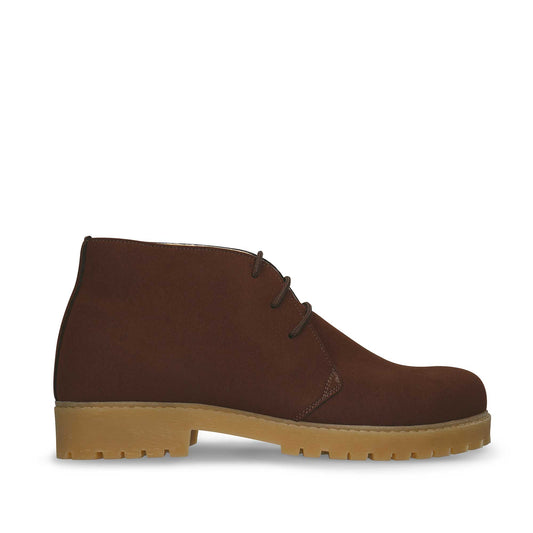 Men's desert boots chukka in brown vegan suede | NAE