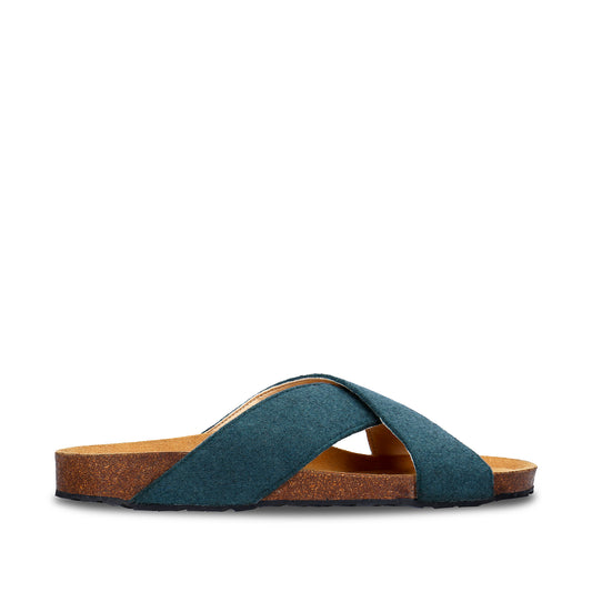 Flat criss cross sandals made with recycled materials | NAE Vegan Shoes