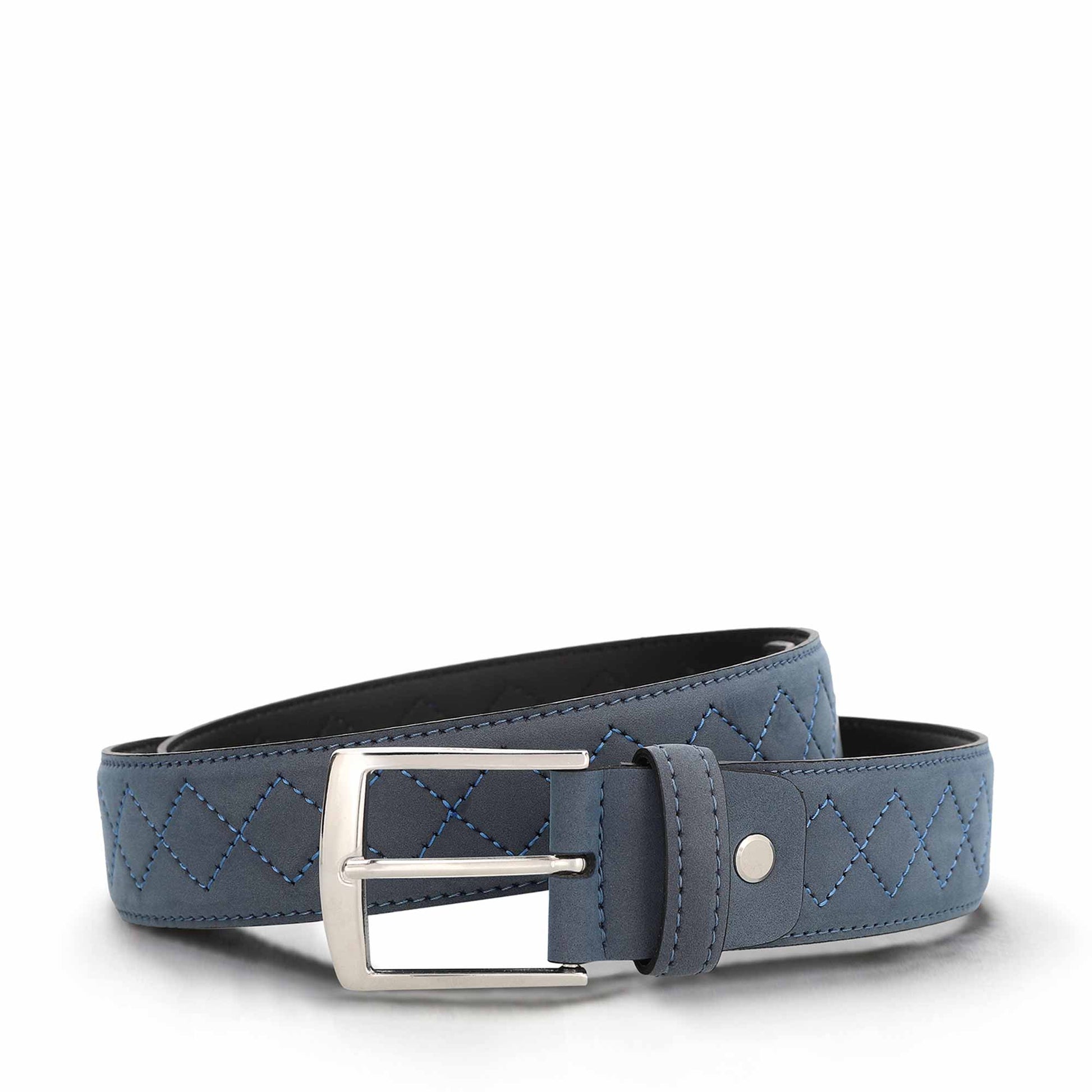 main view of blue vegan belt | NAE