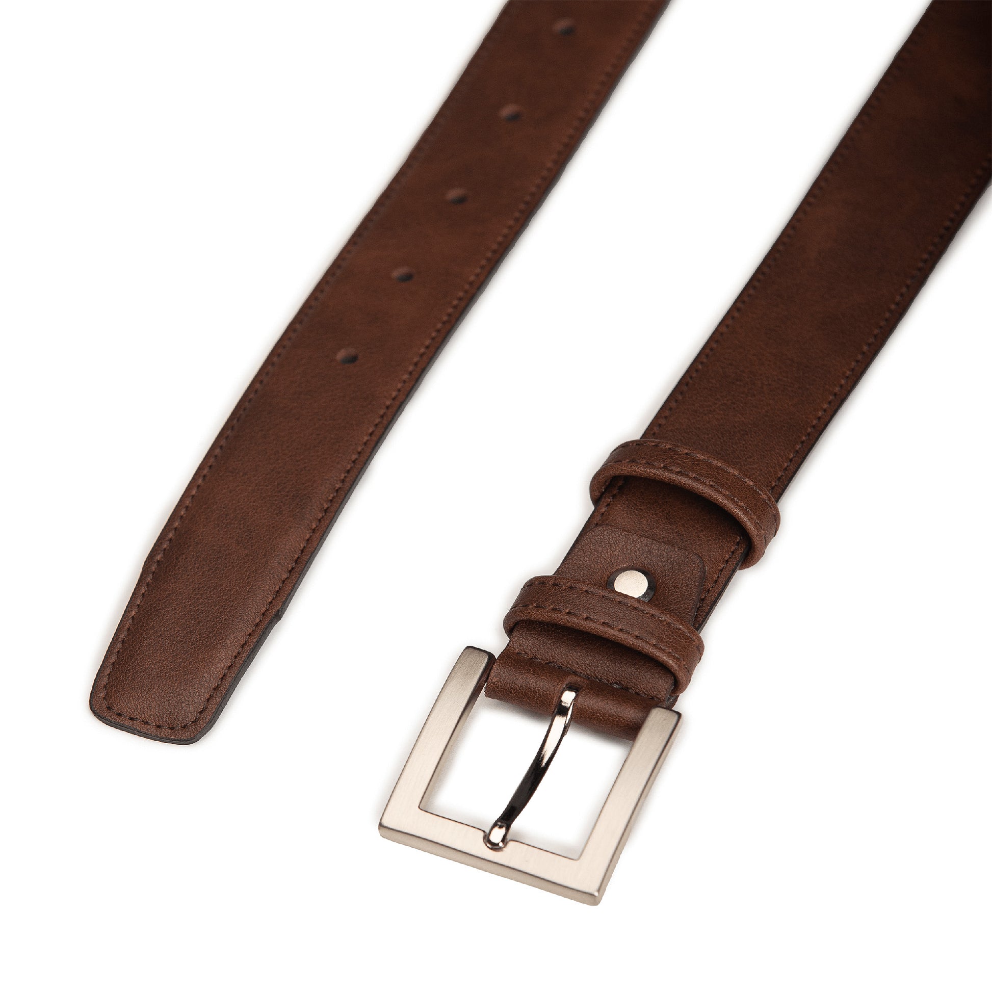 square shape buckle, one loop and tapered tip belt | NAE