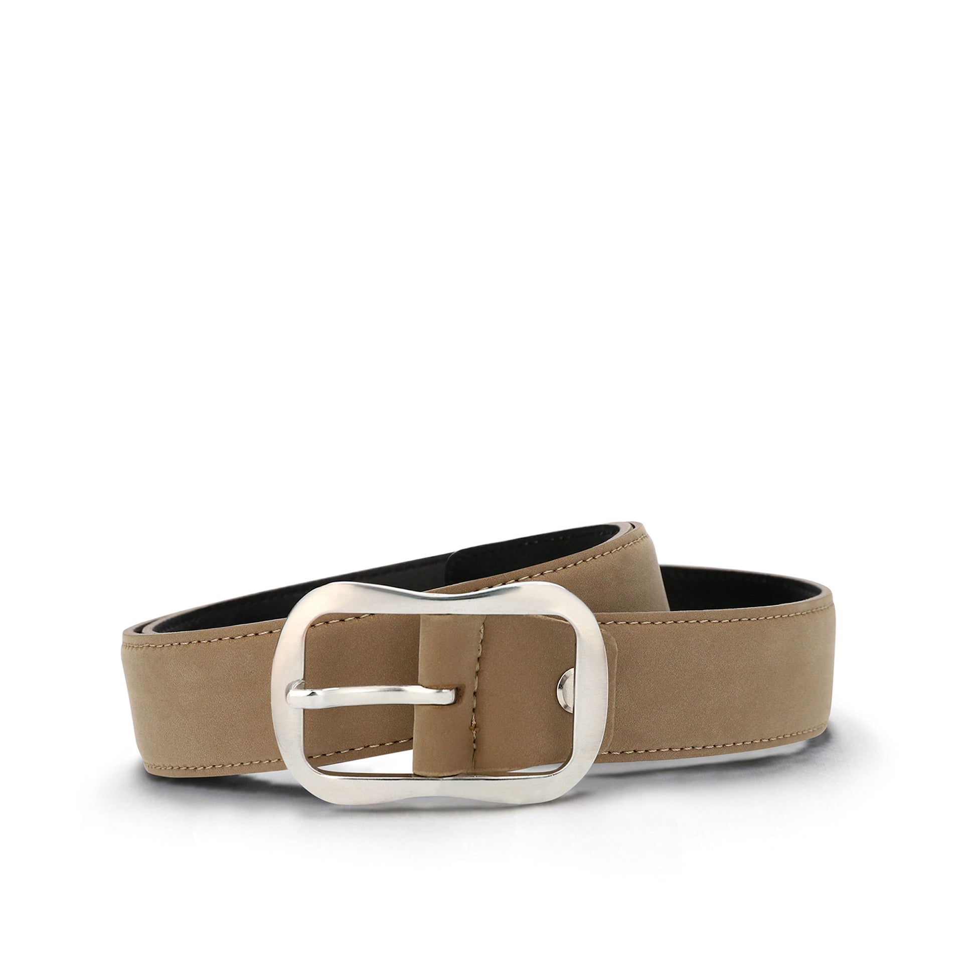 Women beige belt vegan modern and elegant with buckle nubuck effect | NAE Vegan Shoes store accessories