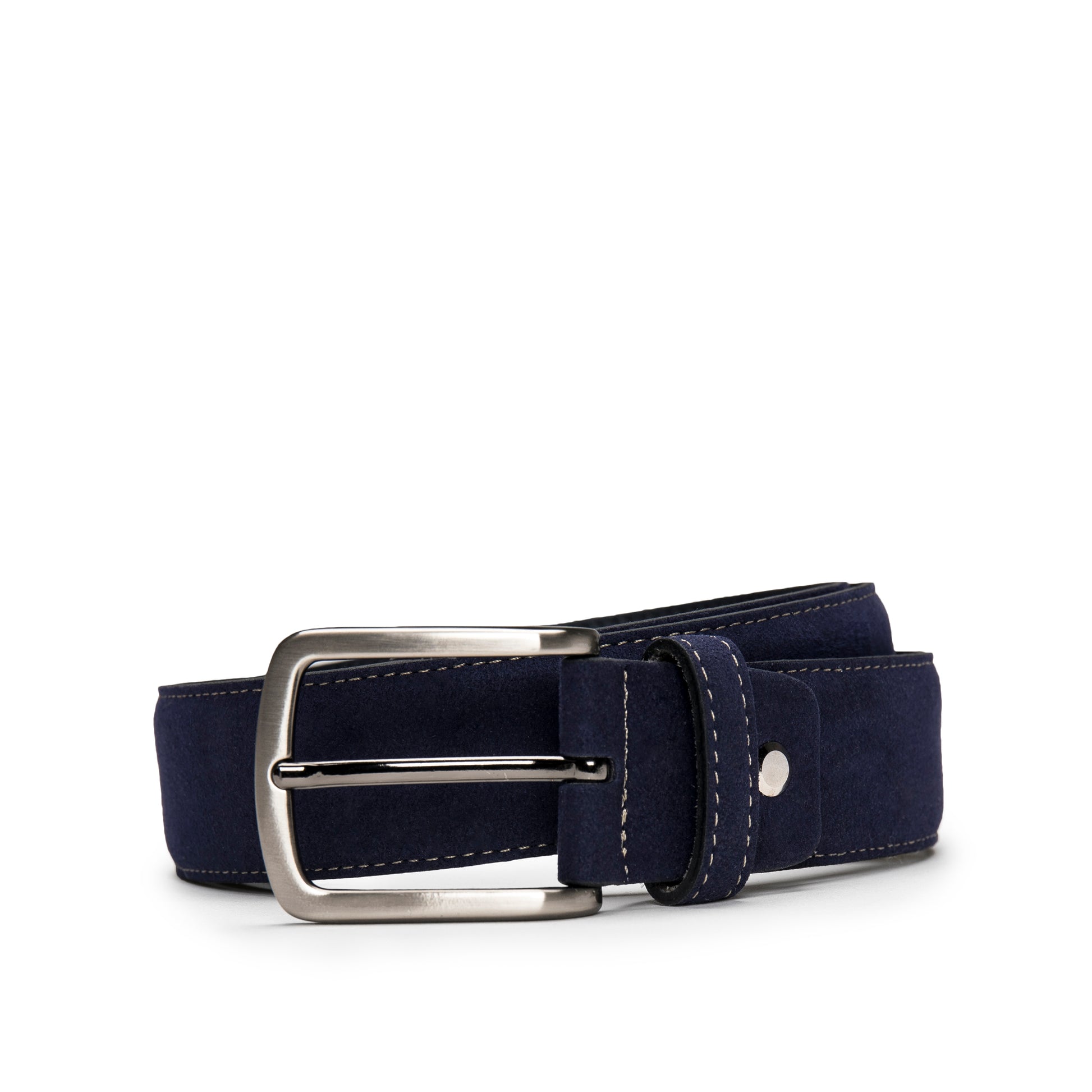 Ceinture moderne en chamois végane à motif uni bleu | Acheter NAE boutique