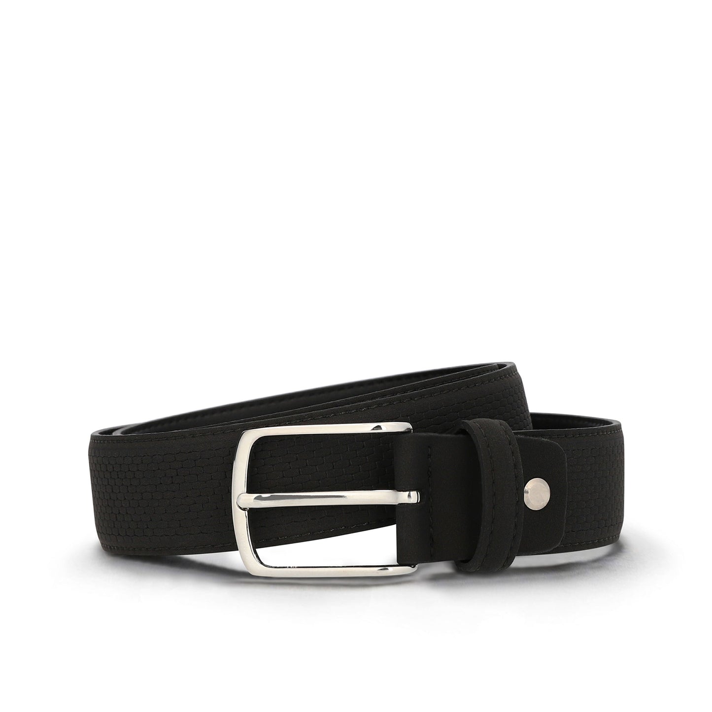 Men's belt black in vegan nubuck | NAE Vegan Shoes Store