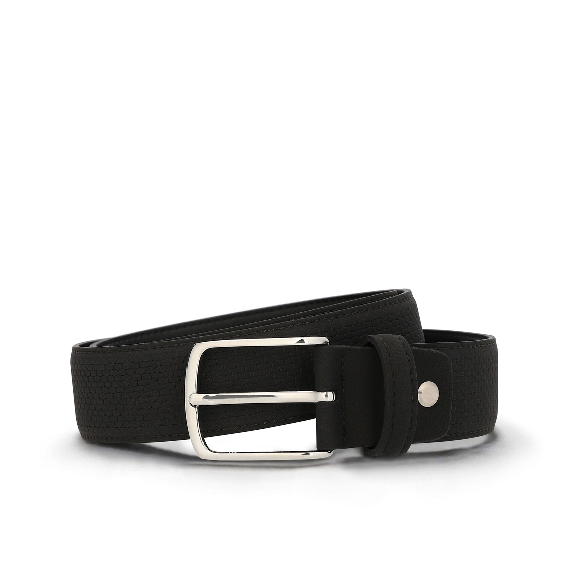 Men's belt black in vegan nubuck | NAE Vegan Shoes Store