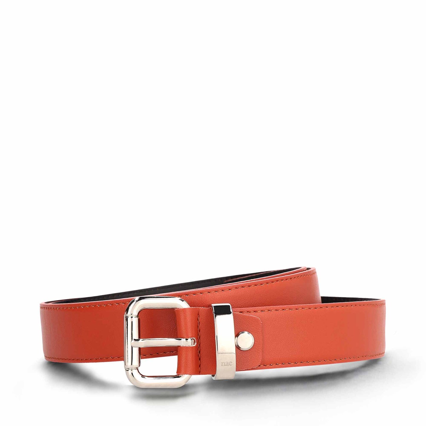 Womens vegan belt crafted from apple leather orange | elegant fashion from NAE Vegan Shoes