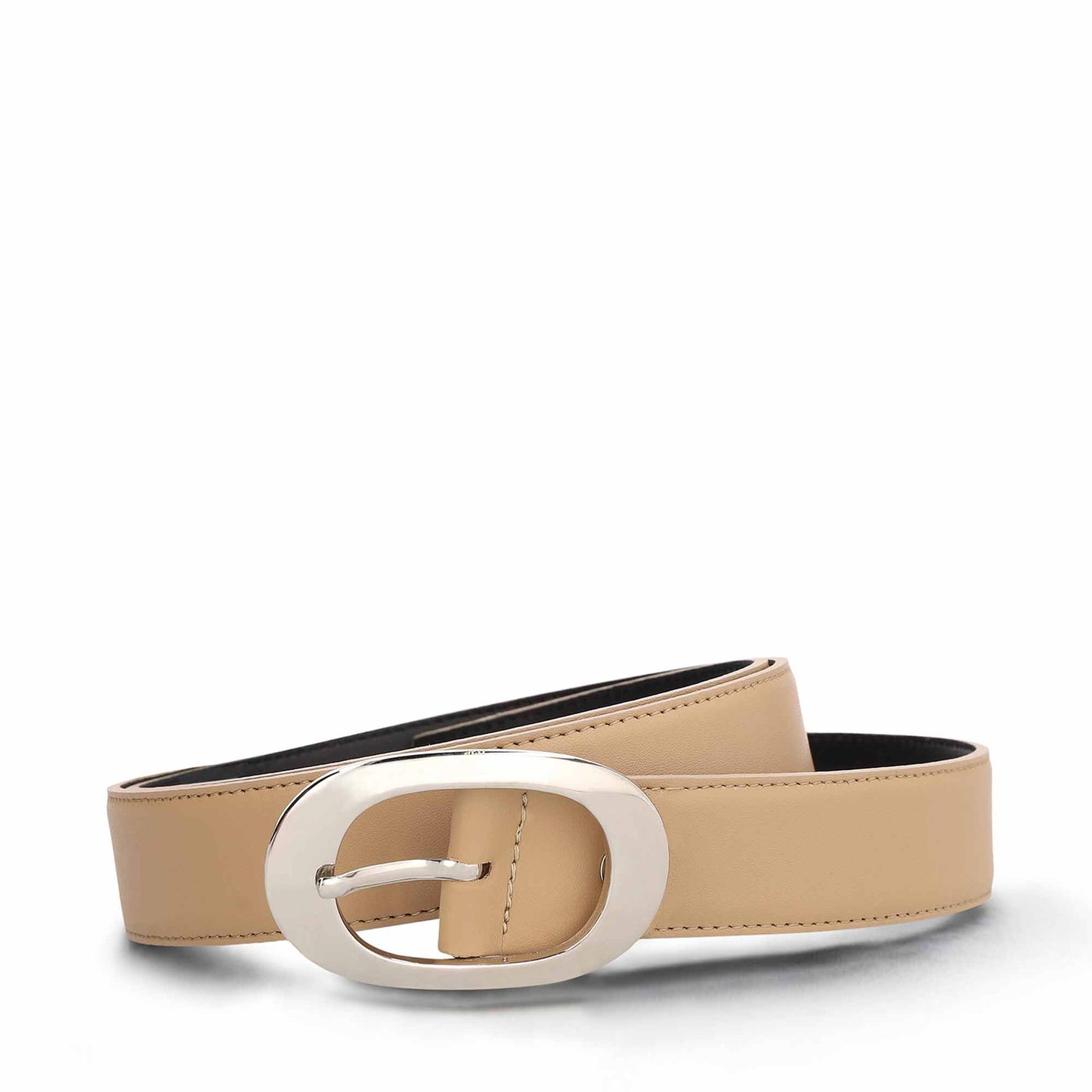 Cinturón de mujer beige en Apple Skin | Tienda NAE Vegan Shoes