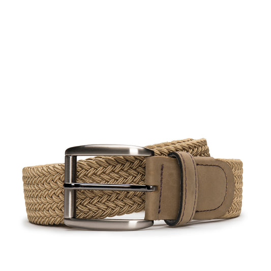 Ceinture tressée marron pour homme en cuir végan responsable pour l'environnement | NAE Vegan Shoes