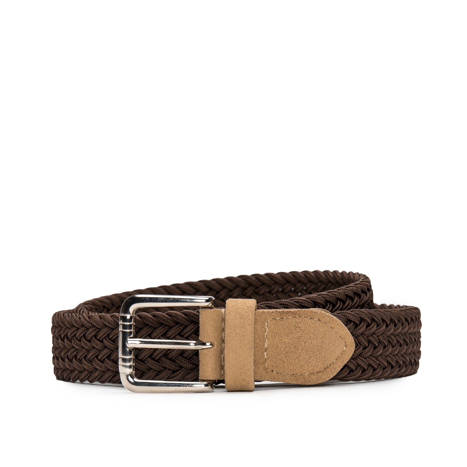 Braided brown vegan leather waist belt | NAE Shop