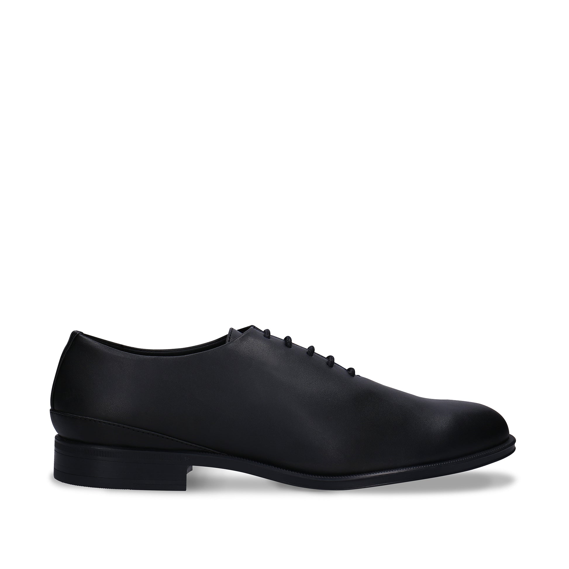 Vegane Herren Schuhe Oxford flache aus schwarz Apfelhaut schlicht elegante kleid
