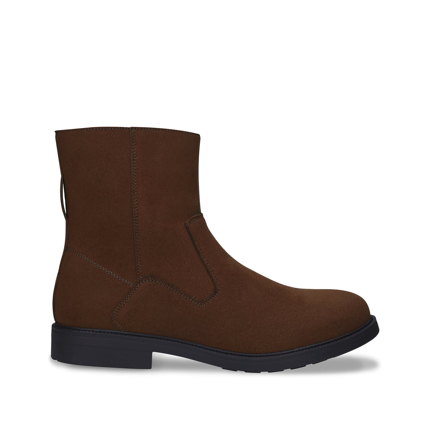 Men brown ankle boots crafted from brown vegan suede | NAE Vegan Shoes