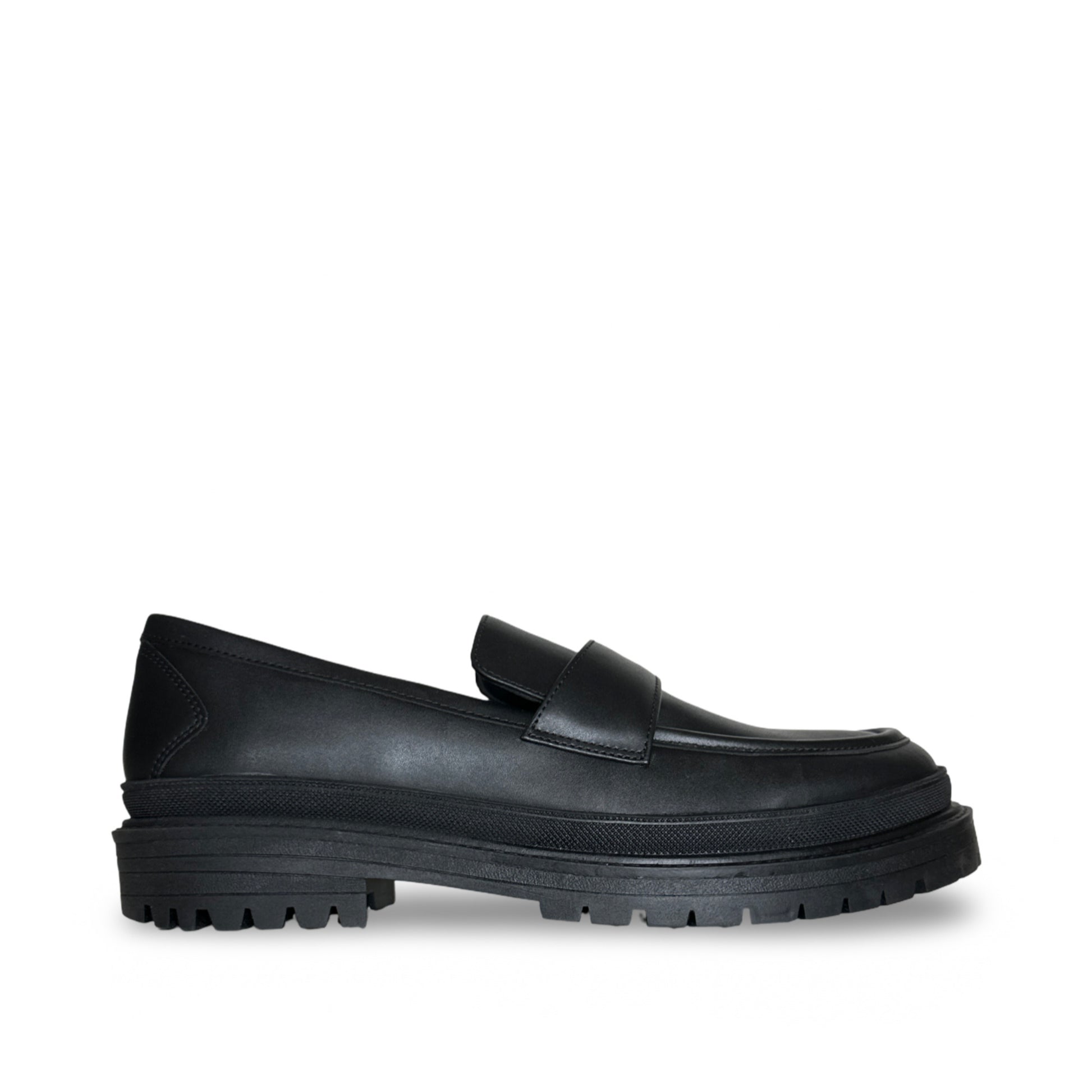 Black vegan loafer shoe for men