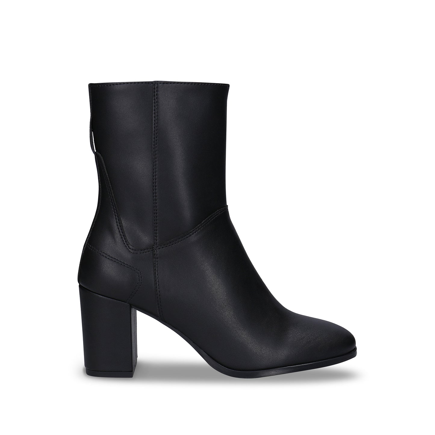 Vegan women ankle boots black apple skin heels zip up versatile elegant lasting | NAE Vegan Shoes