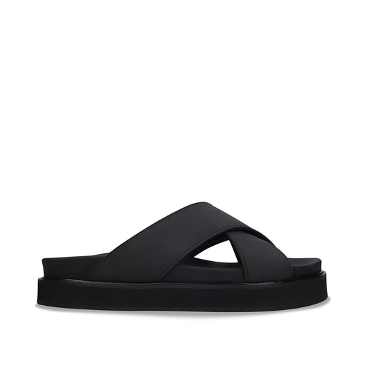 Sandalias negras acolchadas cómodas | NAE Vegan Shoes