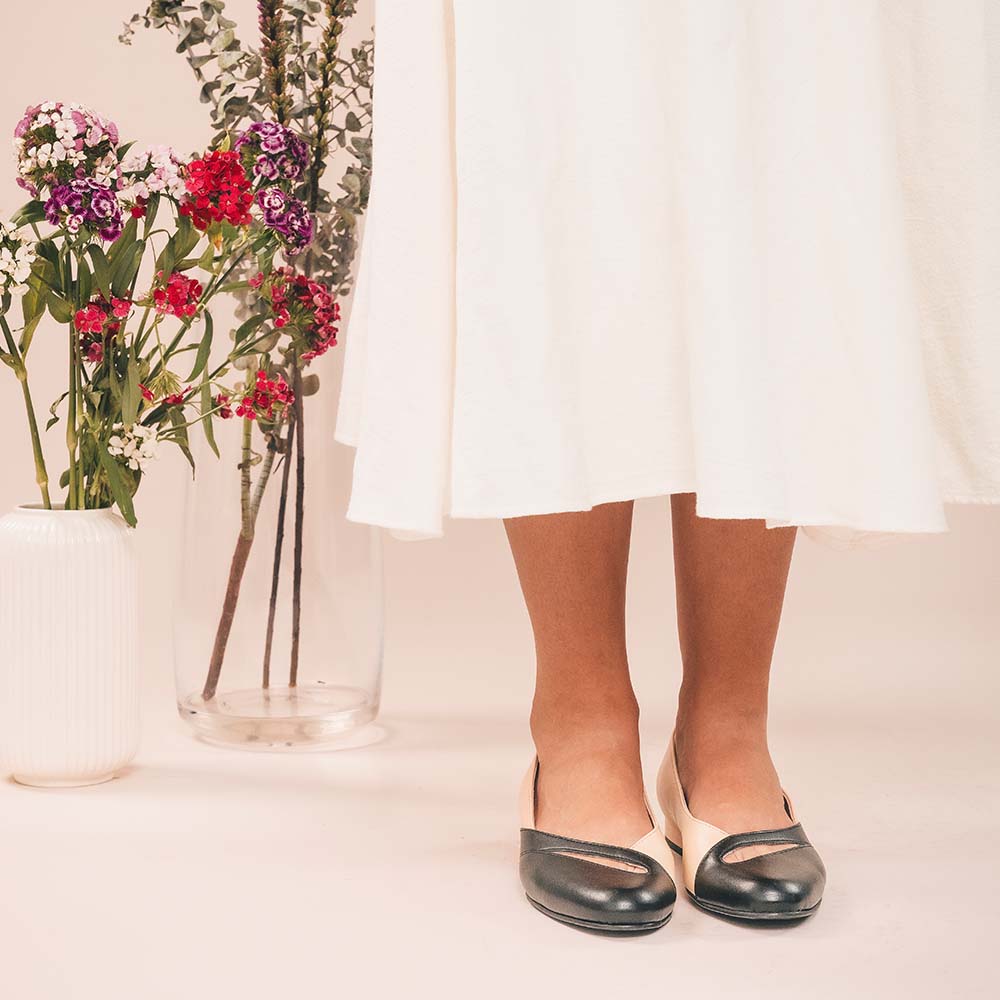 Vegan women ballerina with white dress summer | NAE Footwear