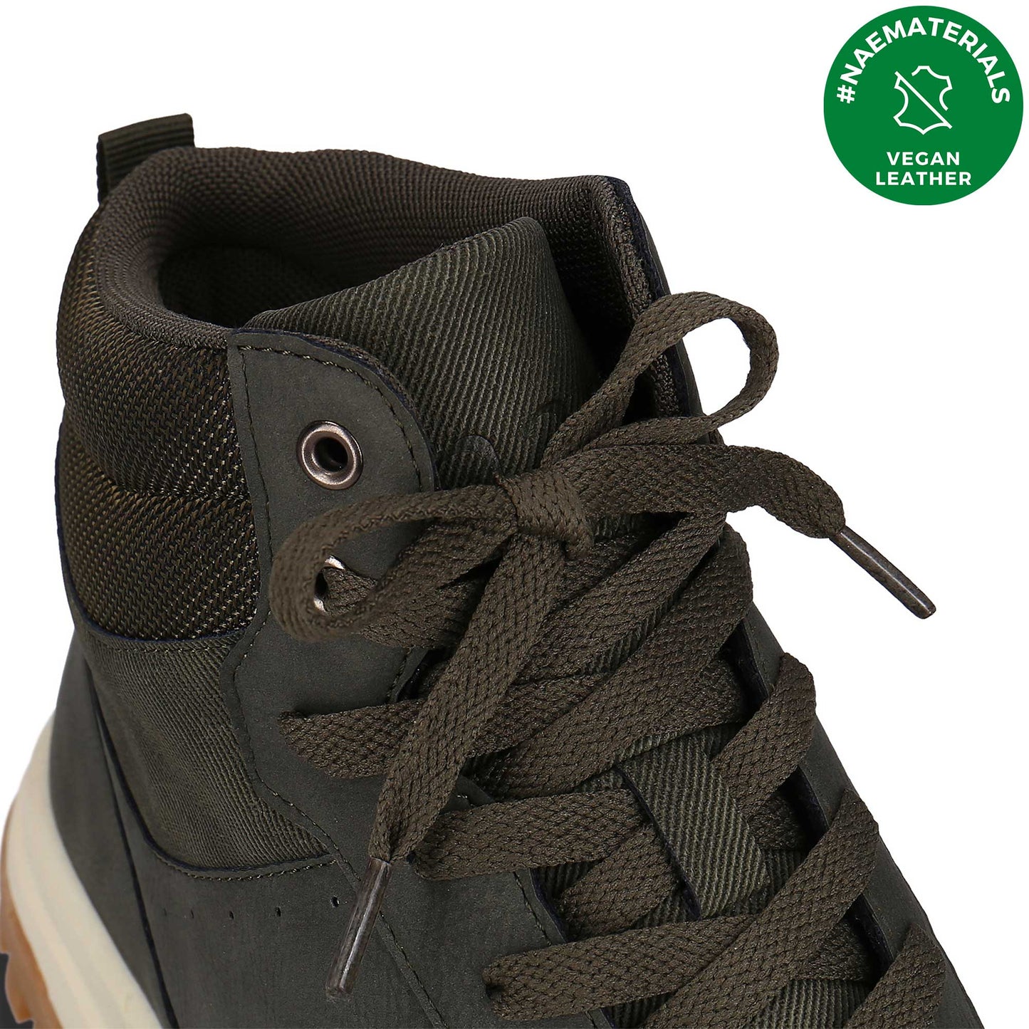 Herren vegane High Top Sneaker Schnürung aus Netz und PET recycelten Mikrofasern | NAE