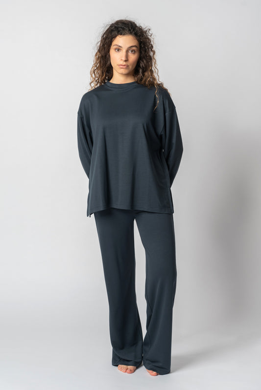 Sweatshirt en TENCEL™ Lyocell Bleu - Florence