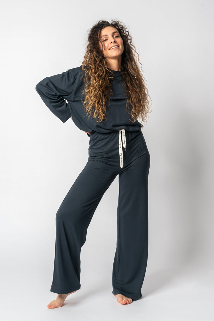 Sweatshirt em TENCEL™ Lyocell Azul - Florence