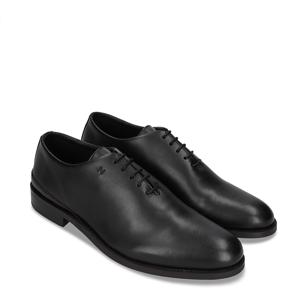 Vegane Herren Schuhe Oxford flache aus schwarz Apfelhaut schlicht elegante kleid | NAE