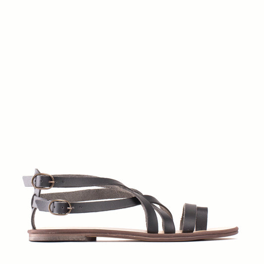 Vegan sandal flat roman gladiator criss-cross buckle-strap open breathable fresh | NAE