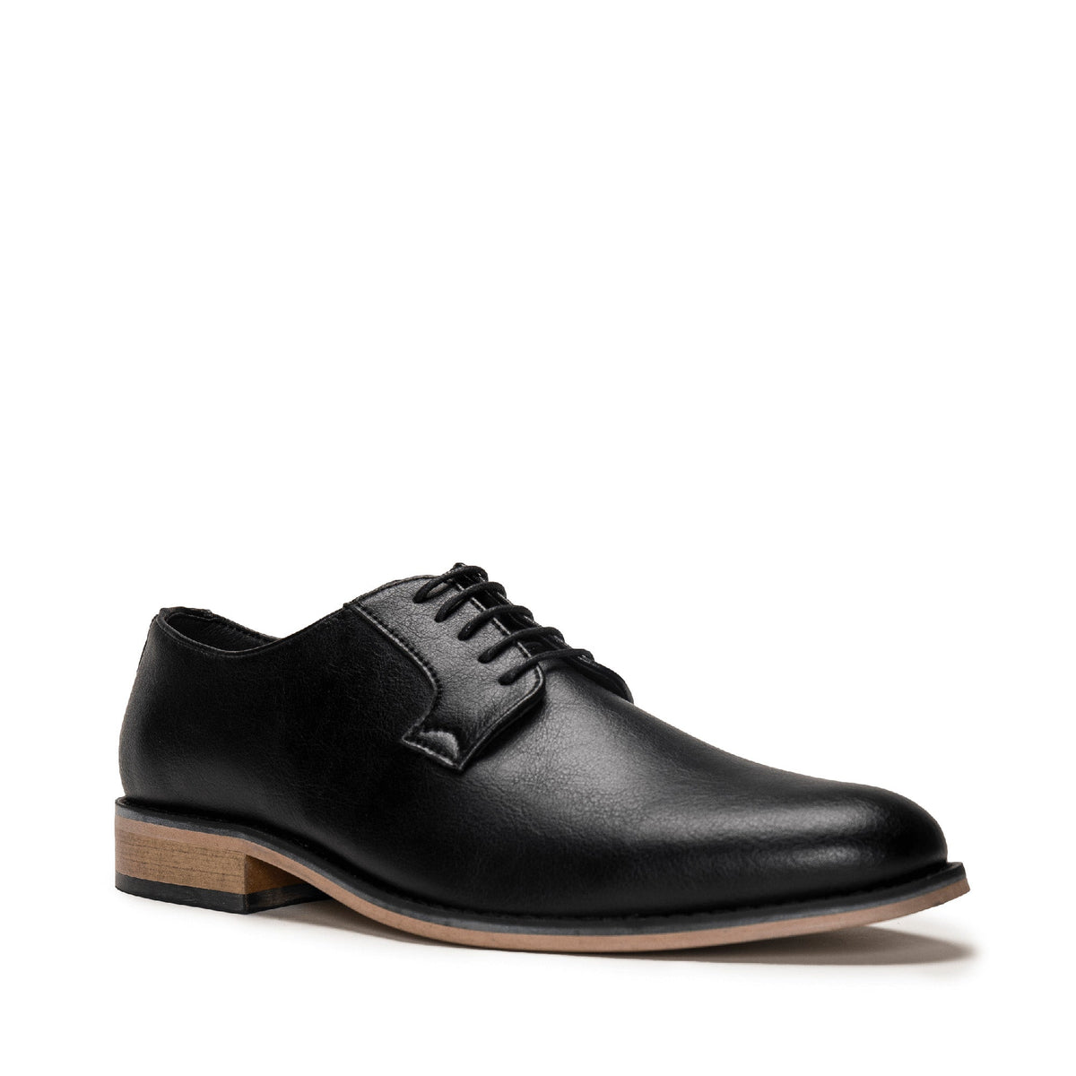 Zapato clásico blucher en cuero vegano negro transpirable y suela antideslizante | NAE