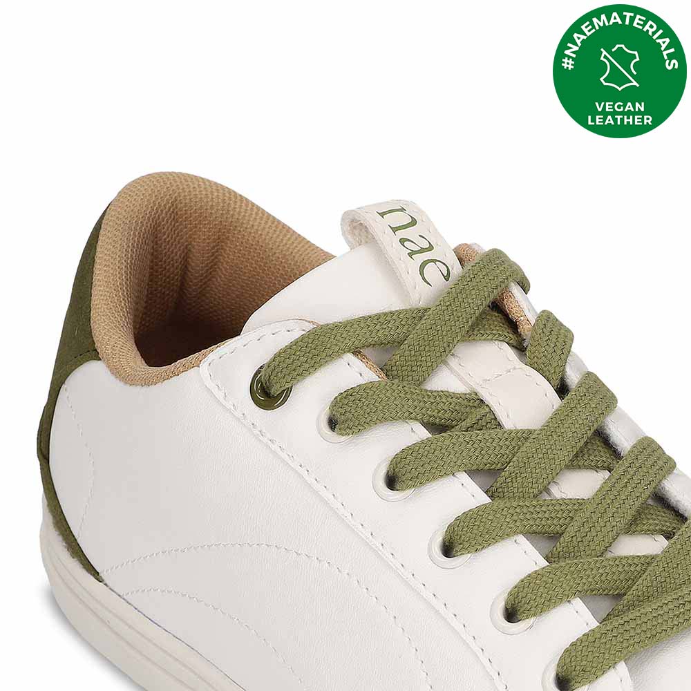 Sneakers basse unisex vegane bianche scarpe ginnastica microfibra PET riciclata | NAE