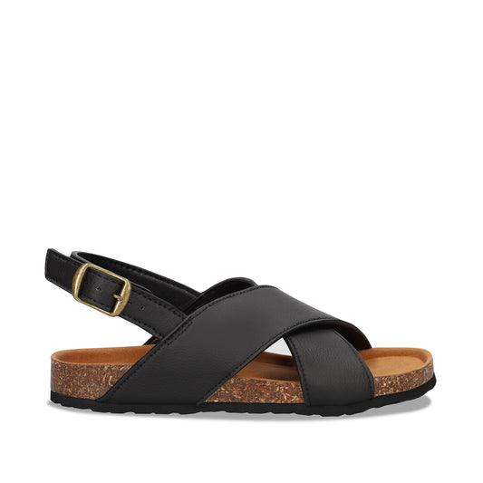 Vegane Unisex-Sandalen Gepolstert Slingback überkreuzter Riemen Offen AppleSkin | NAE