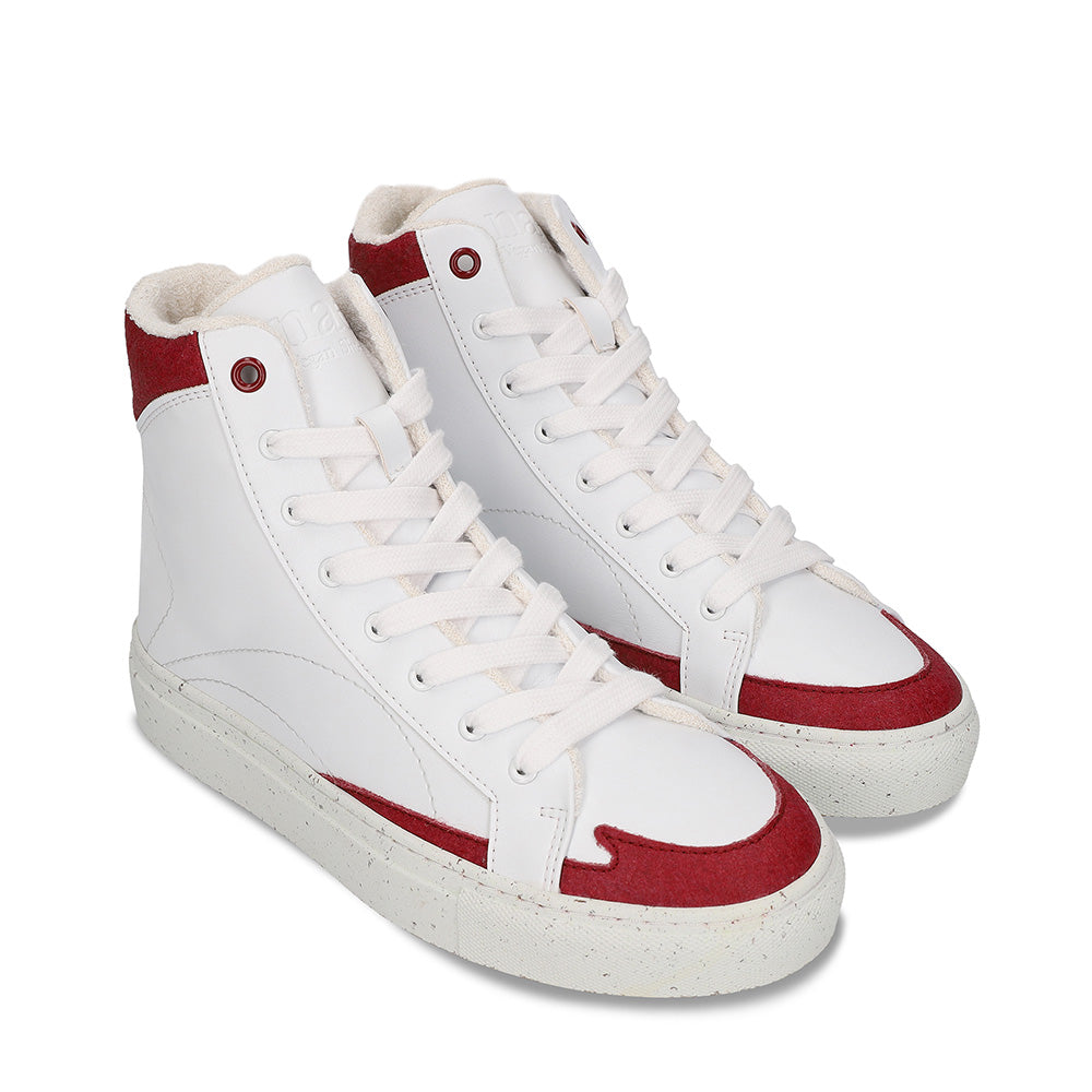 lace up sneakers white high top unisex from NAE Vegan Shoes