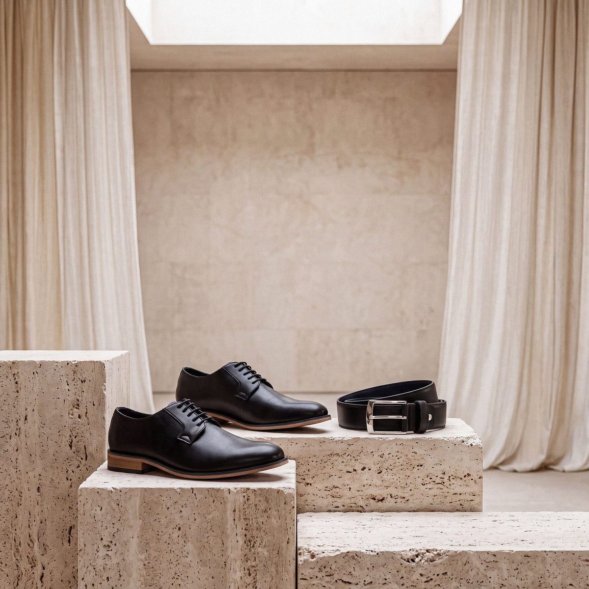 Jake Black Derby & Ceinture Set