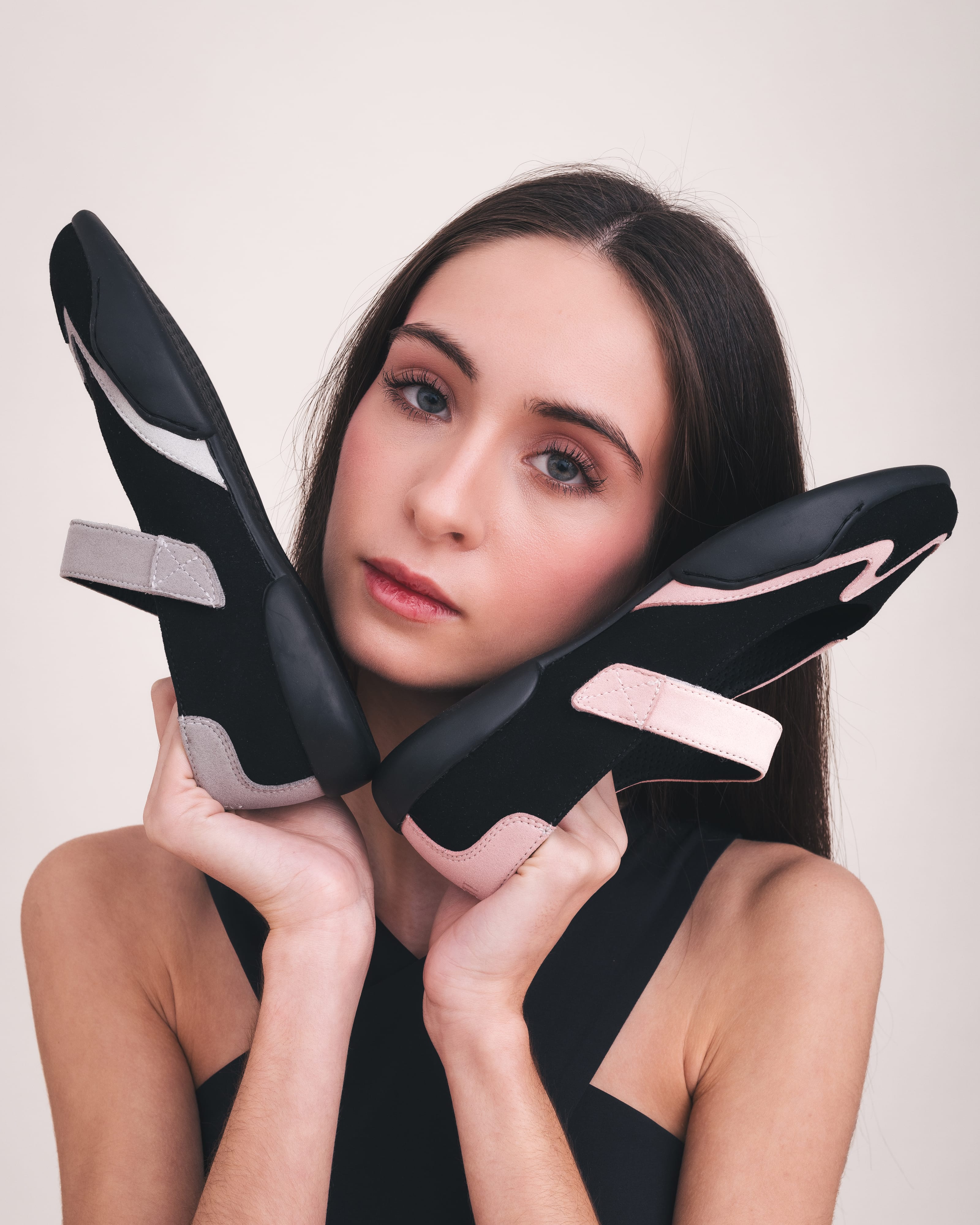 Wegańskie damskie trampki z rzepami, wygodne miejskie baleriny w stylu casualowym