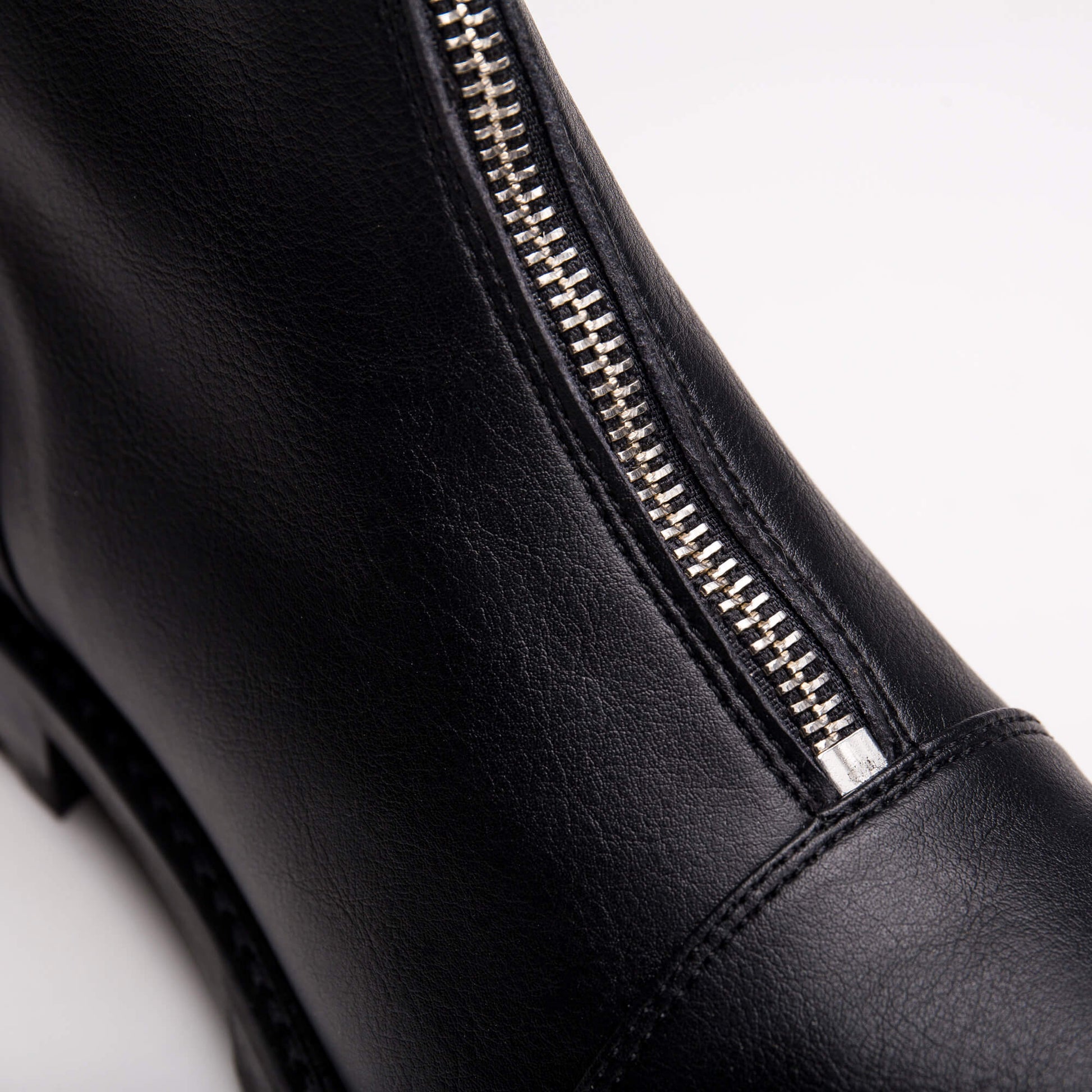 zipper on black vegan ankle boots for women | NAE Vegan Shoes