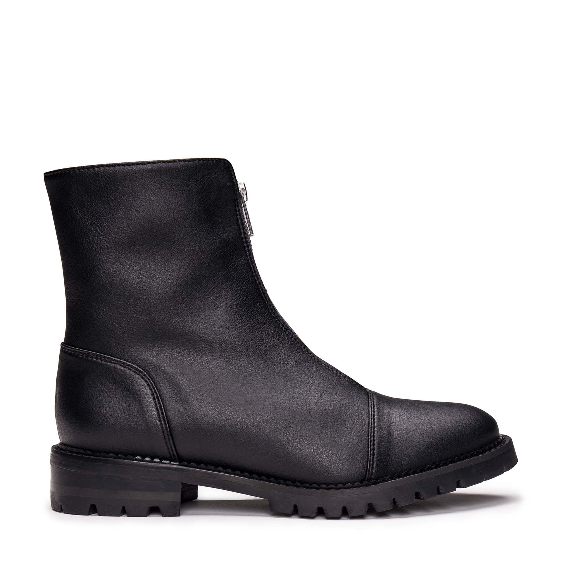 Vegan boot elegant zip-up ankle cap-toe smart minimalist confident breathable | NAE