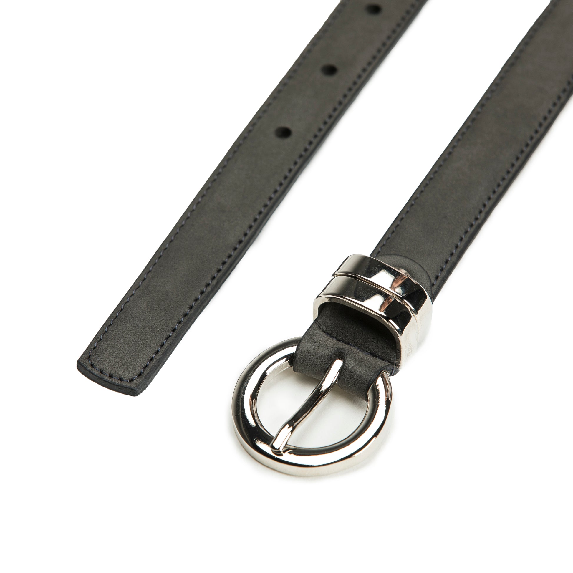 two metal loops, round buckle and square tip buckle | NAE